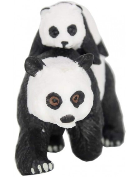 Cake & Cupcake Toppers Panda with Panda Baby Toy Figure- Panda Figure Toy Collection Playset- Cake Topper- Garden Plant- Auto...