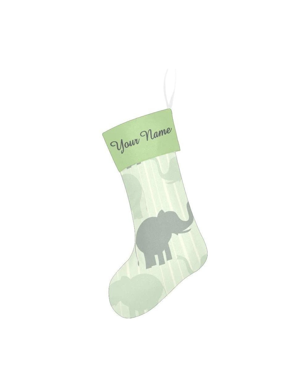 Stockings & Holders Christmas Stocking Custom Personalized Name Text Funny Elephant for Family Xmas Party Decor Gift 17.52 x ...