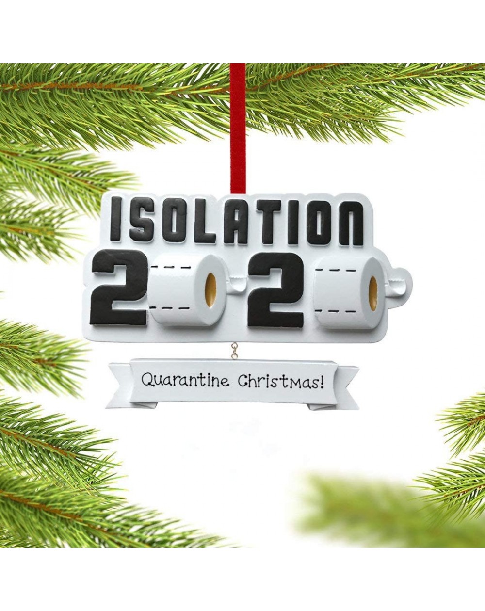 Ornaments Personalized 2020 Christmas Ornament Quarantine Isolation - Isolation 2020 Christmas Ornament - C619I0LSAQ4 $16.20