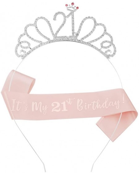 Favors Happy 21st Birthday Sash Tiara Set-21st Birthday Tiara Rhinestone Crown Headband and Birthday Sash-Best Gift for 21st ...