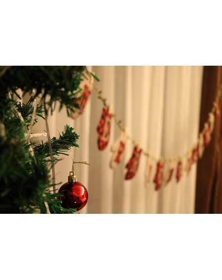 Banners & Garlands Merry Christmas Banner - Burlap Glove Shaped Christmas Decoration- Unique Hand-Sewn Christmas Decoration- ...