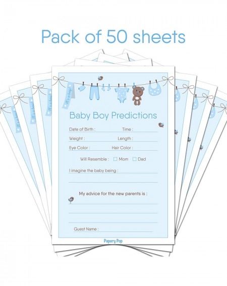 Party Games & Activities Baby Predictions and Advice Cards (Pack of 50) - Baby Shower Games for Boys - Party Activities Ideas...