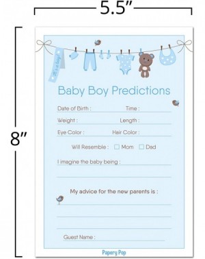 Party Games & Activities Baby Predictions and Advice Cards (Pack of 50) - Baby Shower Games for Boys - Party Activities Ideas...