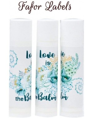 Favors Mint Teal Floral Lip Balm Labels- Teal Rustic Chapstick Labels- Lip Balm Favor Labels - CD180D8S0OS $9.38