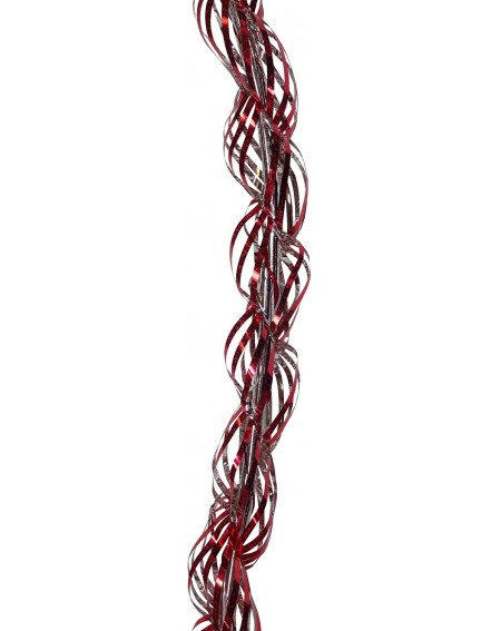 Banners & Garlands Swirl FOIL Garland 1.25" X 5 FT. (RED) - RED - C41973H8TRS $9.04