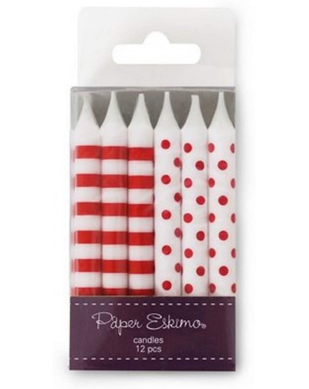 Birthday Candles 12-Pack Party Candles- Red Candy - Red Candy - C611HNGM6WB $13.45
