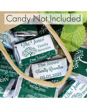 Favors Personalized Family Reunion Mini Candy Bar Labels - 45 Stickers (Forest Green) - Forest Green - CU19D7KKQT0 $10.91