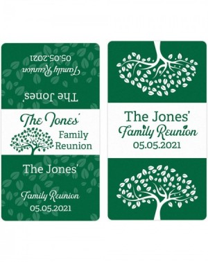 Favors Personalized Family Reunion Mini Candy Bar Labels - 45 Stickers (Forest Green) - Forest Green - CU19D7KKQT0 $10.91