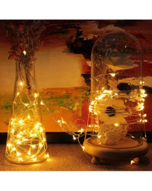 Outdoor String Lights 33ft 100 Led USB Powered LED Fairy String Lights- Waterproof Starry Milk White Bulb Copper String Light...