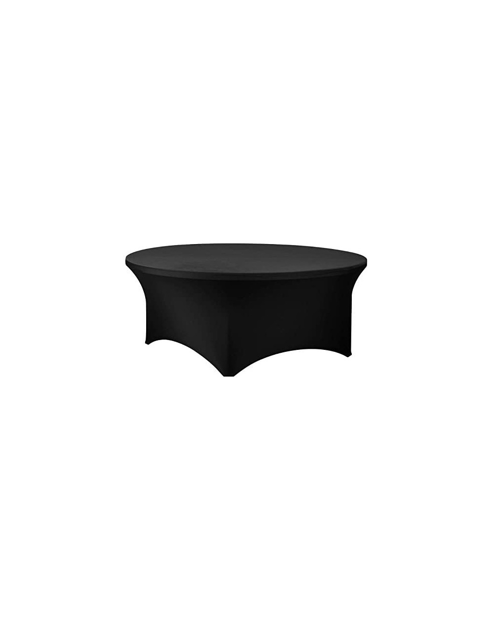 Tablecovers Black 60 Inch 5 Foot Round Stretch Spandex Tablecover - Black - CC185Q07UEZ $15.78