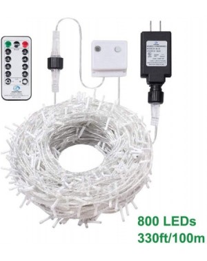 Outdoor String Lights LED String Lights 800 LED 330FT Long Christmas Lights with Remote-8 Modes &Timer Warm White Fairy Light...