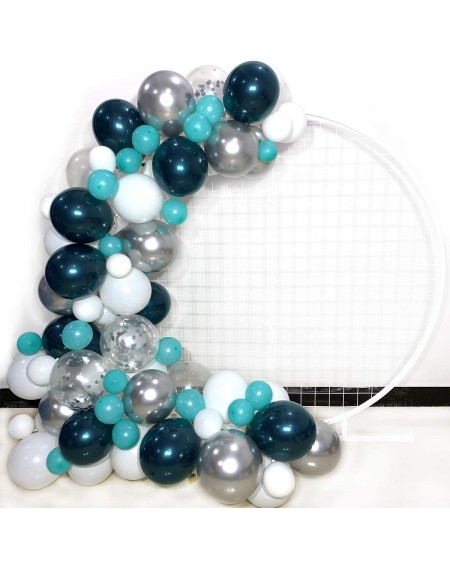 Balloons Teal Blue Silver White Latex Balloons Garland Arch Kit 108 Count-for Baby Shower Birthday Wedding Party Supplies - C...