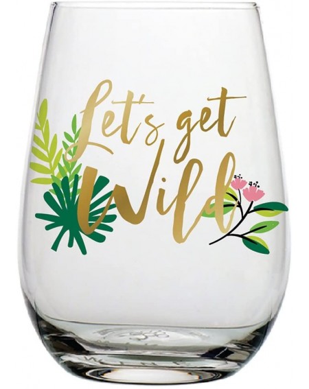 Favors Slant Collections Stemless Wine Glass- 20-Ounce- Let's Get Wild - Let's Get Wild - CQ18028AGI6 $15.37