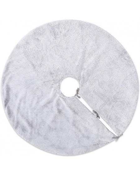 Tree Skirts Christmas Extra-Fluffy Tree Skirt- Chateau Grey- 56" x 56 - Chateau Grey - CO192UO6EXQ $26.67