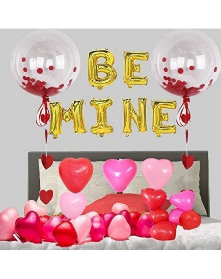 Balloons Valentine's Day Mimosa Bar BE MINE Balloon Decorations- BE MINE Letter Balloon With Heart Balloons- Bobo Balloons-Gr...