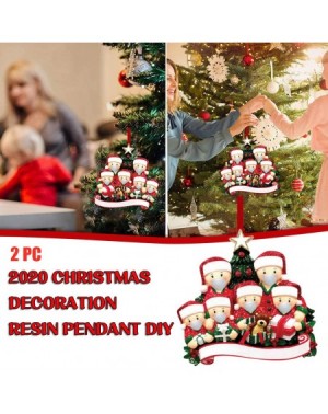 Ornaments 2020 Personalized Christmas Ornaments Family Christmas Decorating Set DIY Creative Xmas Gift with Facemask Hand San...
