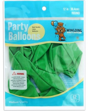Balloons 12" Helium Quality Latex Party Balloons (Green- 12) - Green - CC18CZG0GOR $7.60