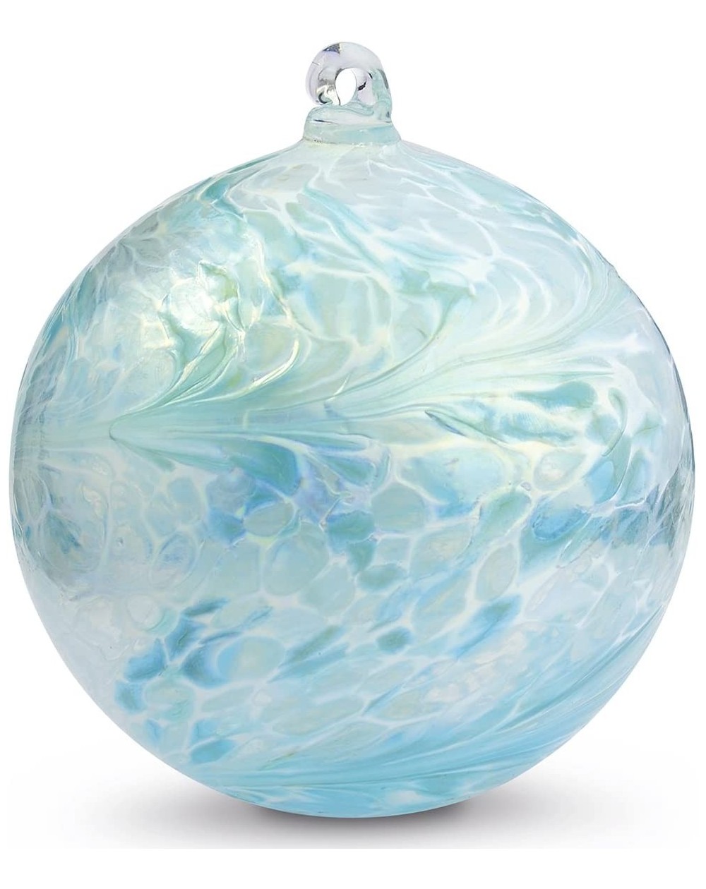 Ornaments Friendship Ball January 4 Inch Kugel Iridized Witch Ball by Iron Art Glass Designs - CX11F8I8XVT $37.53