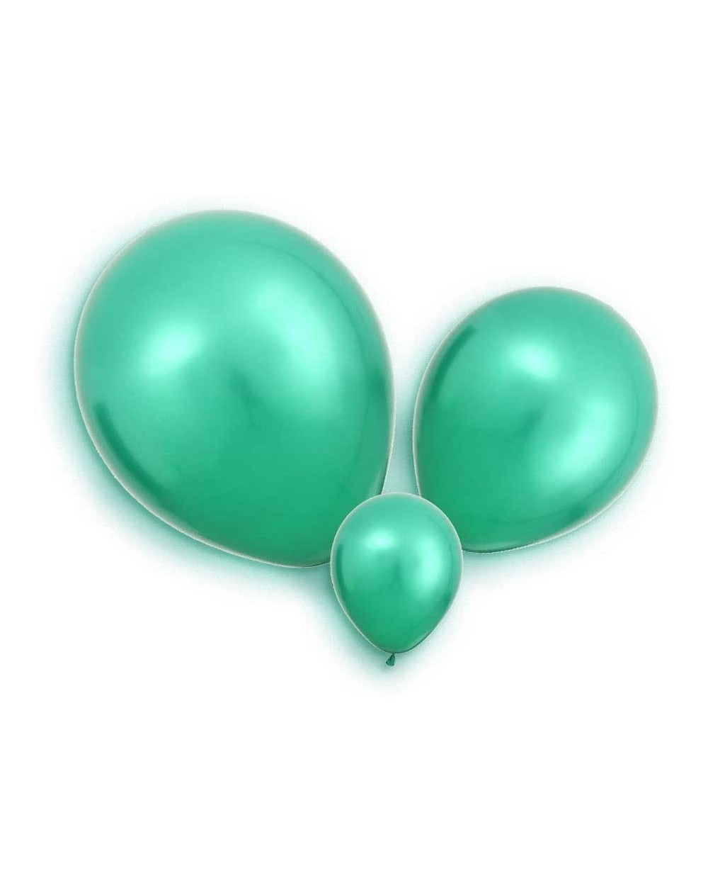 Balloons 150pcs 12/10/5 Inch Metallic Chrome Balloon in Green for Wedding Birthday Party Decoration (Green 150) - Green 150 -...
