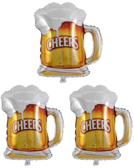 Balloons Beer Cup Helium Mylar Balloons Beer Mug Cheers Foil Balloons for Birthday Wedding Party Decoration 3Pcs - CN18XQOUKS...