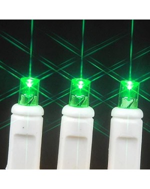 Outdoor String Lights 50 Light LED Christmas Mini Light Set- Outdoor Lighting Wedding Patio String Lights- Green- White Wire-...