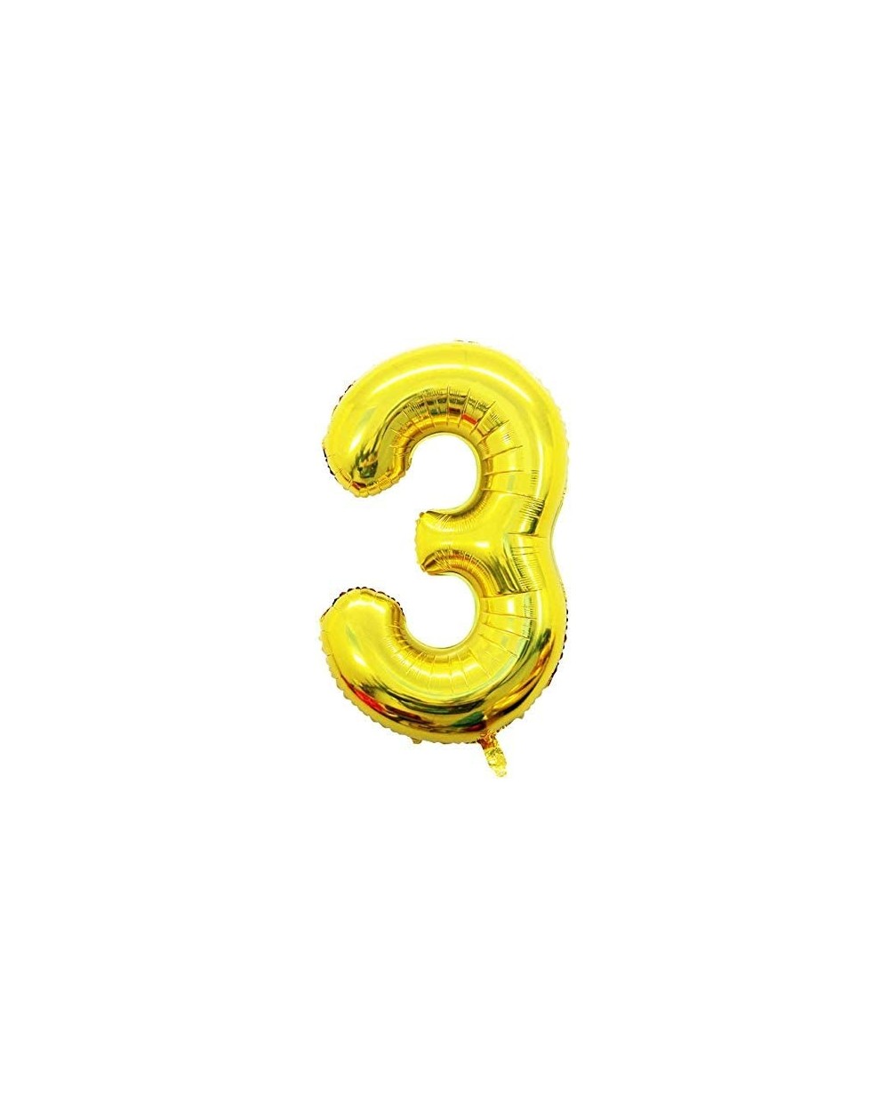 Balloons 2 Pcs 40 Inch Number 3 Gold Foil Balloons- Birthday Party Decorations Supplies Helium Foil Mylar Digital Balloons.(2...