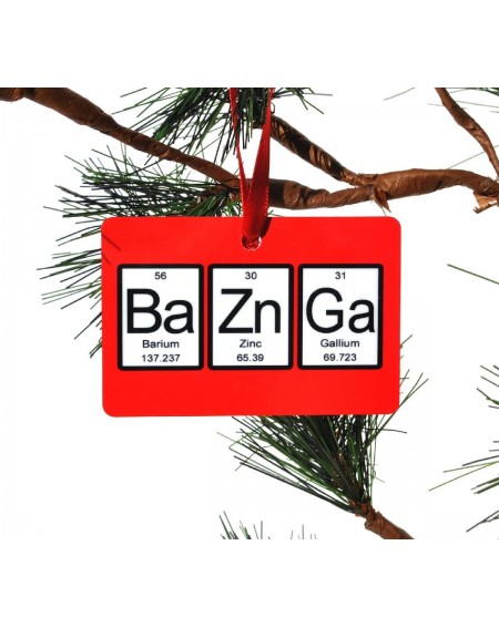 Ornaments Bazinga Periodic Table of Elements Christmas Tree Ornament - CX11HX9BG5B $9.15