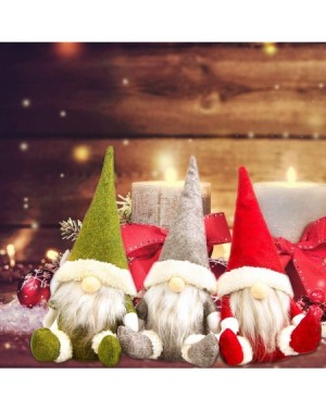 Ornaments Christmas Gnome Plush Decorations - Handmade Swedish Tomte Scandinavian Santa Elf Ornaments - Gnome Christmas Decor...