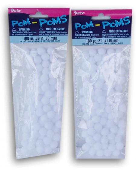 Tissue Pom Poms Tiny White Pom Pom Craft Set - .39 Inch Diameter - 200 Pieces - CK18E2CQCRD $7.72