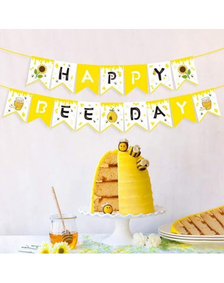 Banners Happy Bee Day Banner-Bumblebee Birthday Banner-Bumblebee Party Supplies-Bumblebee Baby Shower-Bumblebee Decoration fo...