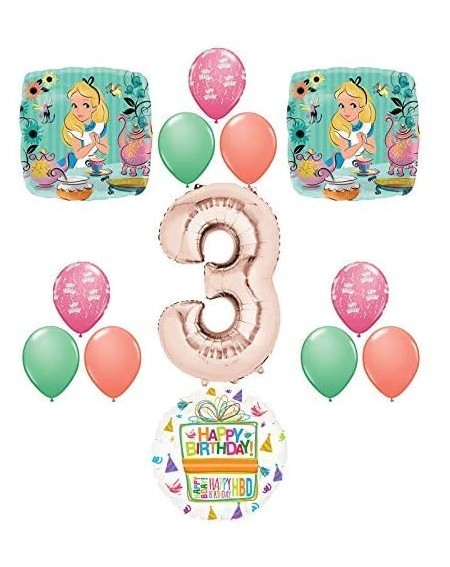 Balloons Alice in Wonderland Tea Time 3rd Birthday Party Supplies Mad Hatter Balloons Decoration - C418S0M9852 $42.50