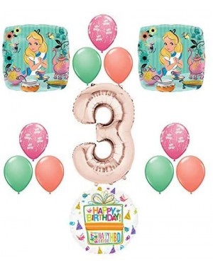 Balloons Alice in Wonderland Tea Time 3rd Birthday Party Supplies Mad Hatter Balloons Decoration - C418S0M9852 $24.84