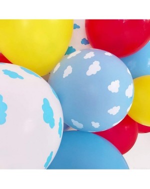 Balloons Toy in Story Party Supplies-Blue Sky and White Clouds Balloons Arch Garland Kit-12inch Blue Red Yellow Balloons Deco...