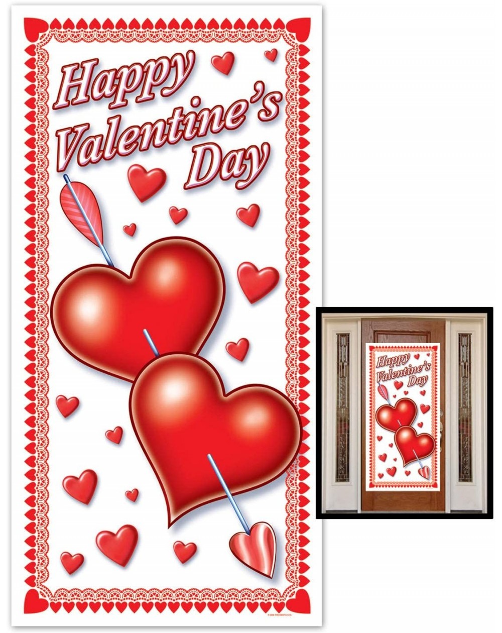 Streamers Happy Valentine's Day Door Cover- 30-Inch by 5-Feet- 1 Per Package - CO116VLMDNV $7.71