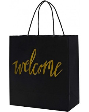 Favors Black Gold Welcome Bags Set of 12 for Wedding Party Gift Bags for Hotel Guests- Weekend Destination Wedding Favors (Bl...