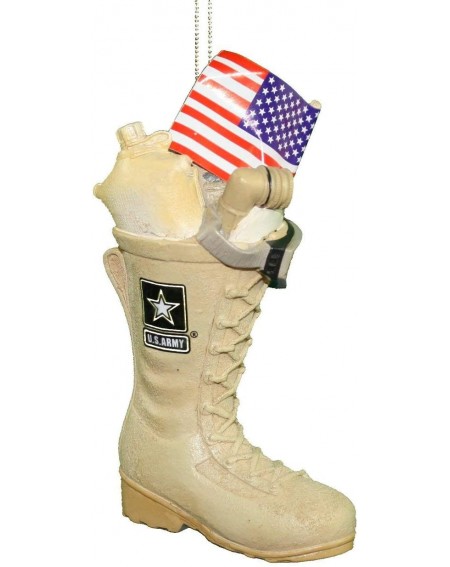 Ornaments U.S. Army Boot with U.S.A Flag and Icons Christmas Ornament - Original - CP12IO7J0XZ $20.16