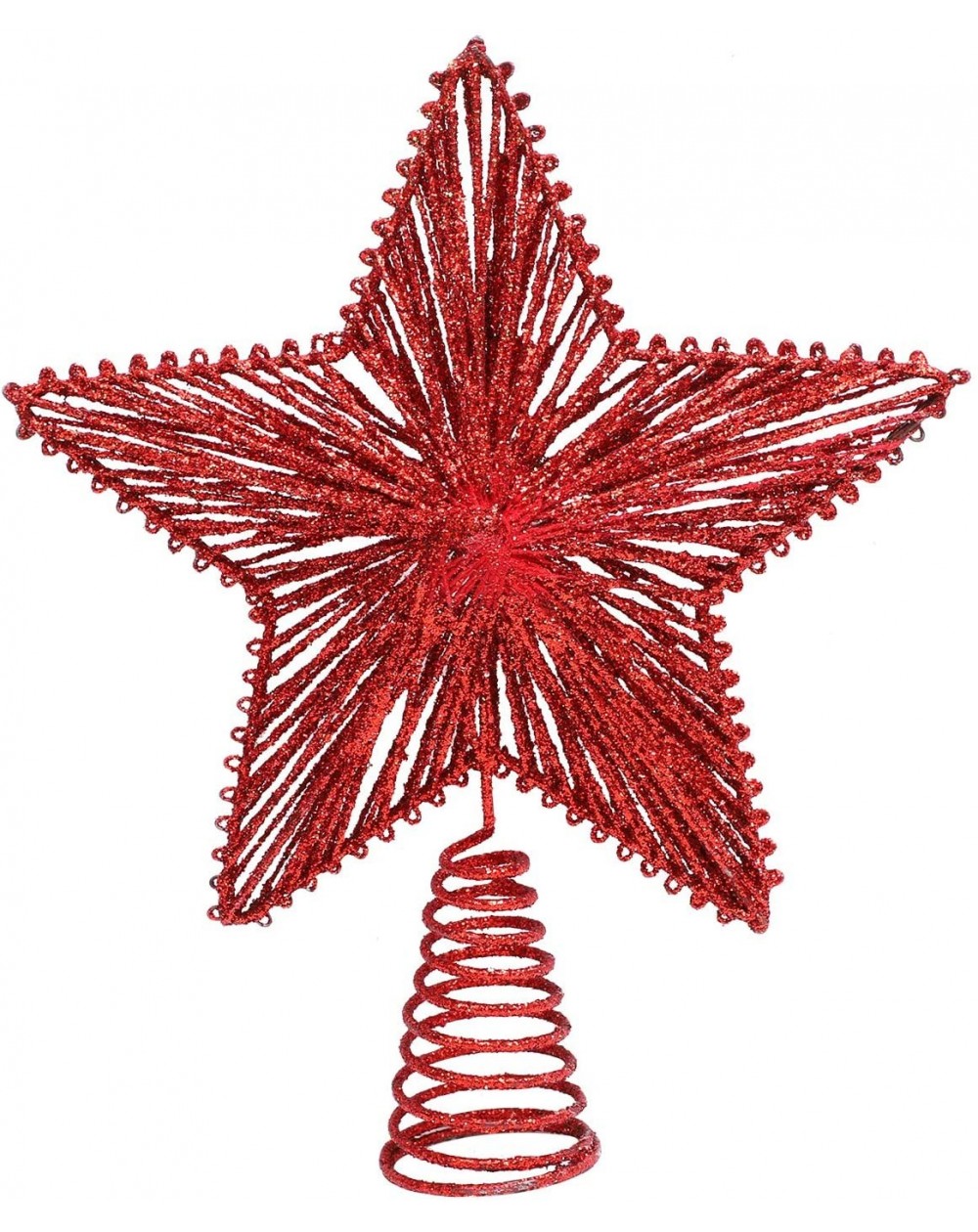 Tree Toppers Glittered Christmas Star Treetop Hallow Wire Star Christmas Topper Xmas Tree Decoration Star for Christmas Tree ...
