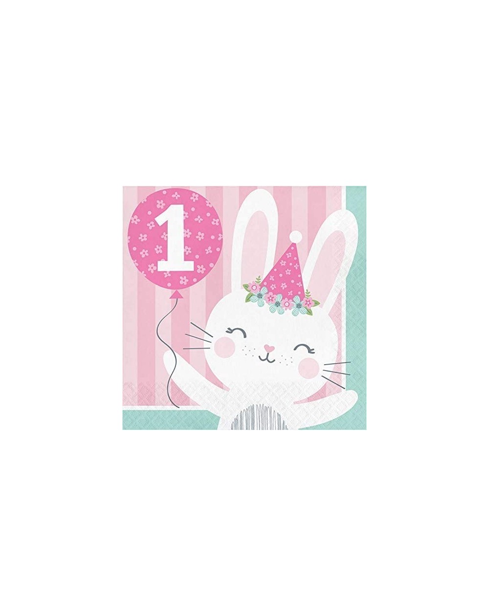 Party Tableware Party Supplies- Bunny Party 1St Birthday Napkins- Napkin Lunch- Multicolor- 6.5"- 16ct - CM18I46M9WN $8.04