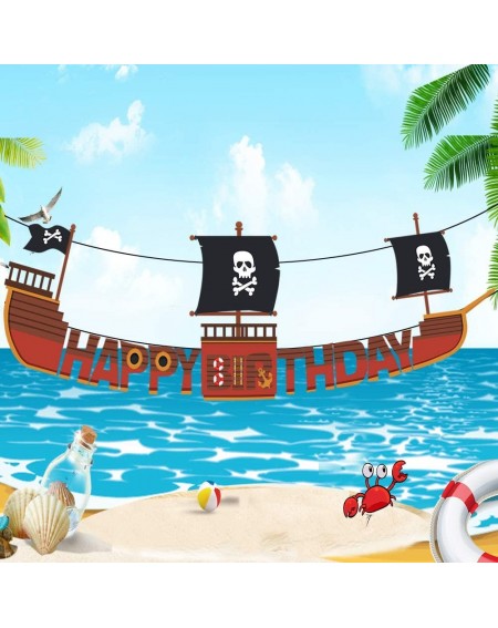 Banners Party Supplies Happy Birthday Banner Pirate Ship Birthday Party Decorations Happy Birthday Sign Toy - 4 - CR19ESD0ZQC...
