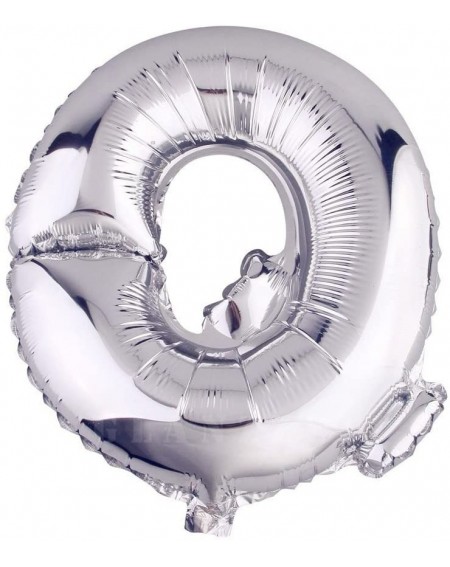 Balloons 32 Inch Silver Foil Balloons Letters A to Z Numbers 0 to 9 Wedding Holiday Birthday Party Decoration (Letter Q) - Le...