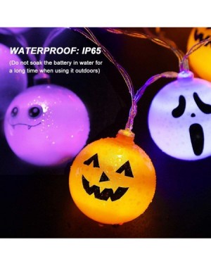 Outdoor String Lights Halloween Lights Pumpkin Bat Ghost & 2 Pack Halloween Lights Outdoor - CU19I2W0R93 $19.51
