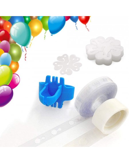 Balloons Balloon Decorating Strip Kit - Reusable Balloon Tape Strip 16ft- Tying Tool- 100 Dot Glue- 10 Flower Clip - for Part...