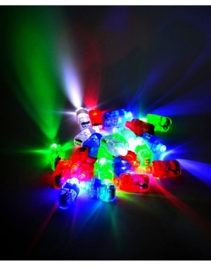 Party Favors 60 PCs LED Light Up Party Favors includ 44 LED Finger Lights- 12 LED Flashing Bumpy Rings and 4 Flashing Slotted...
