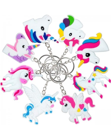 Party Favors 48 Pack Rainbow Unicorn Keychains Key Ring Decoration Birthday Party Favor Supplies - CP186IIZDAD $19.43