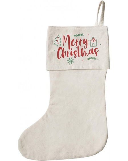 Modern Merry Christmas Stocking for Presents- Gift Bag- and Holiday Decorations - Modern Merry Christmas - CF19348DI0W
