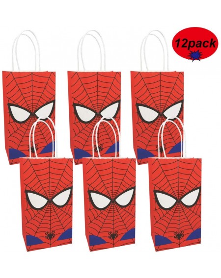 Party Packs Spiderman Goodie Gift Bags Made of Paper for Kids Boys Superhero Themed Birthday Party Set of 12 - C418A5MI6MH $1...