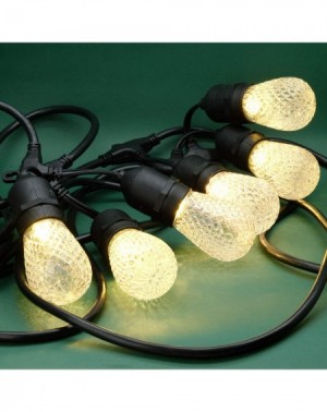 Outdoor String Lights 25 Feet 8 Lights Heavy Duty LED Patio Lights- E26 Hanging Socket with Warm White S14 Faceted LED Bulbs-...