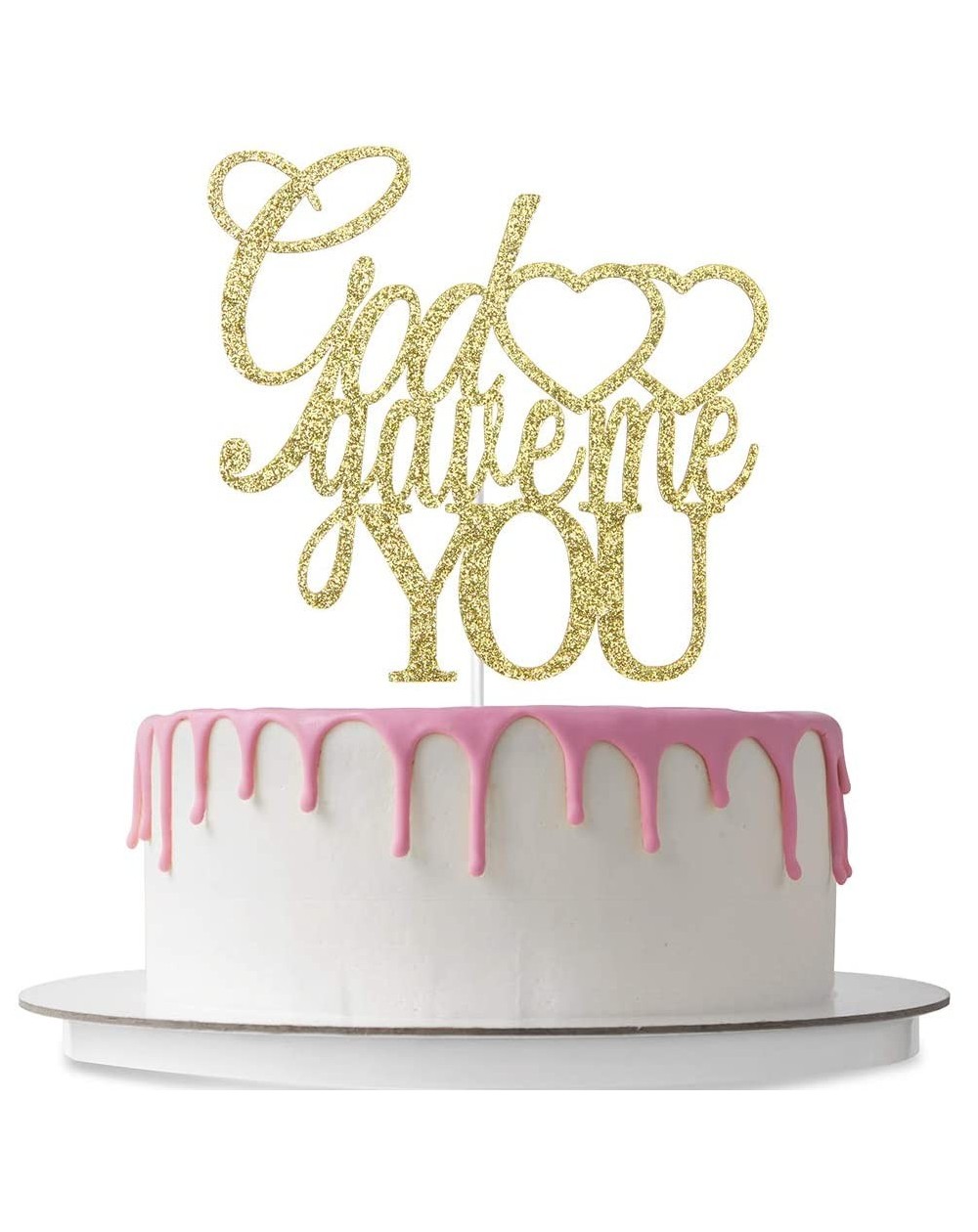 Cake & Cupcake Toppers God Gave Me You Cake Topper- Wedding Party Decoration Supplies-Fabulous Birthday Cake Topper- Double S...
