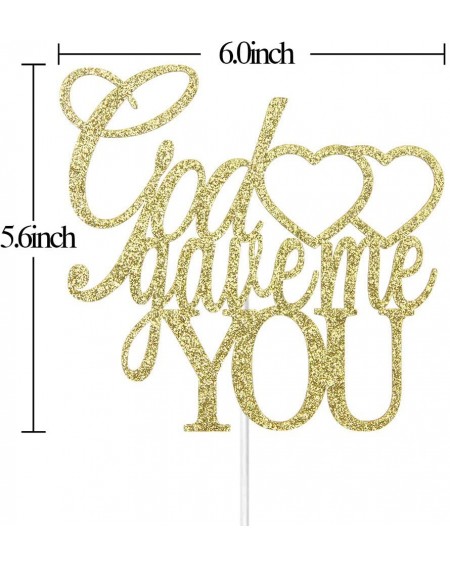 Cake & Cupcake Toppers God Gave Me You Cake Topper- Wedding Party Decoration Supplies-Fabulous Birthday Cake Topper- Double S...