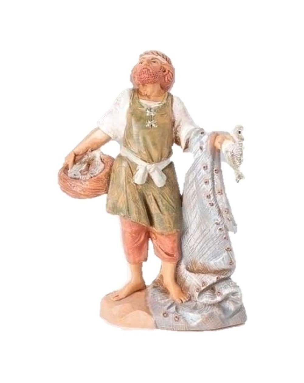 Nativity Hiram the Fisherman Italian Nativity Villager Figurine - CT111SM0YC5 $19.55
